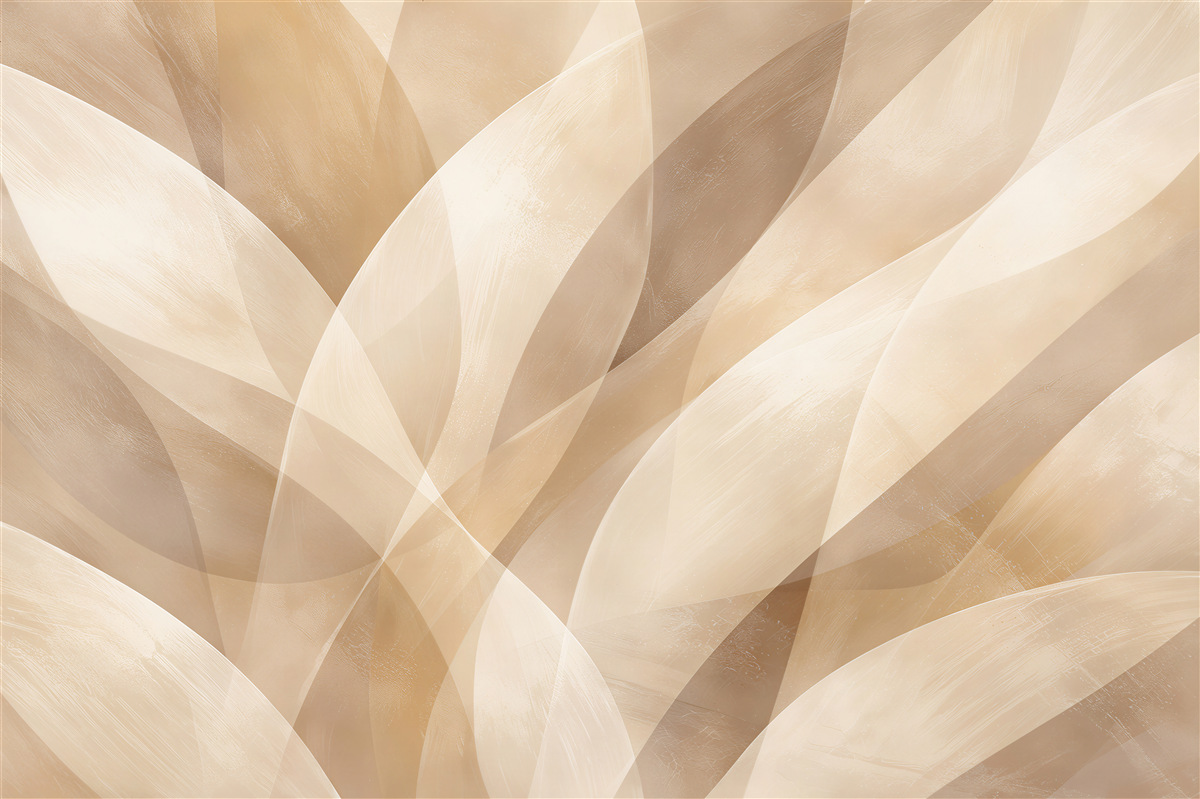 Papier peint pétales dorés d'abstraction