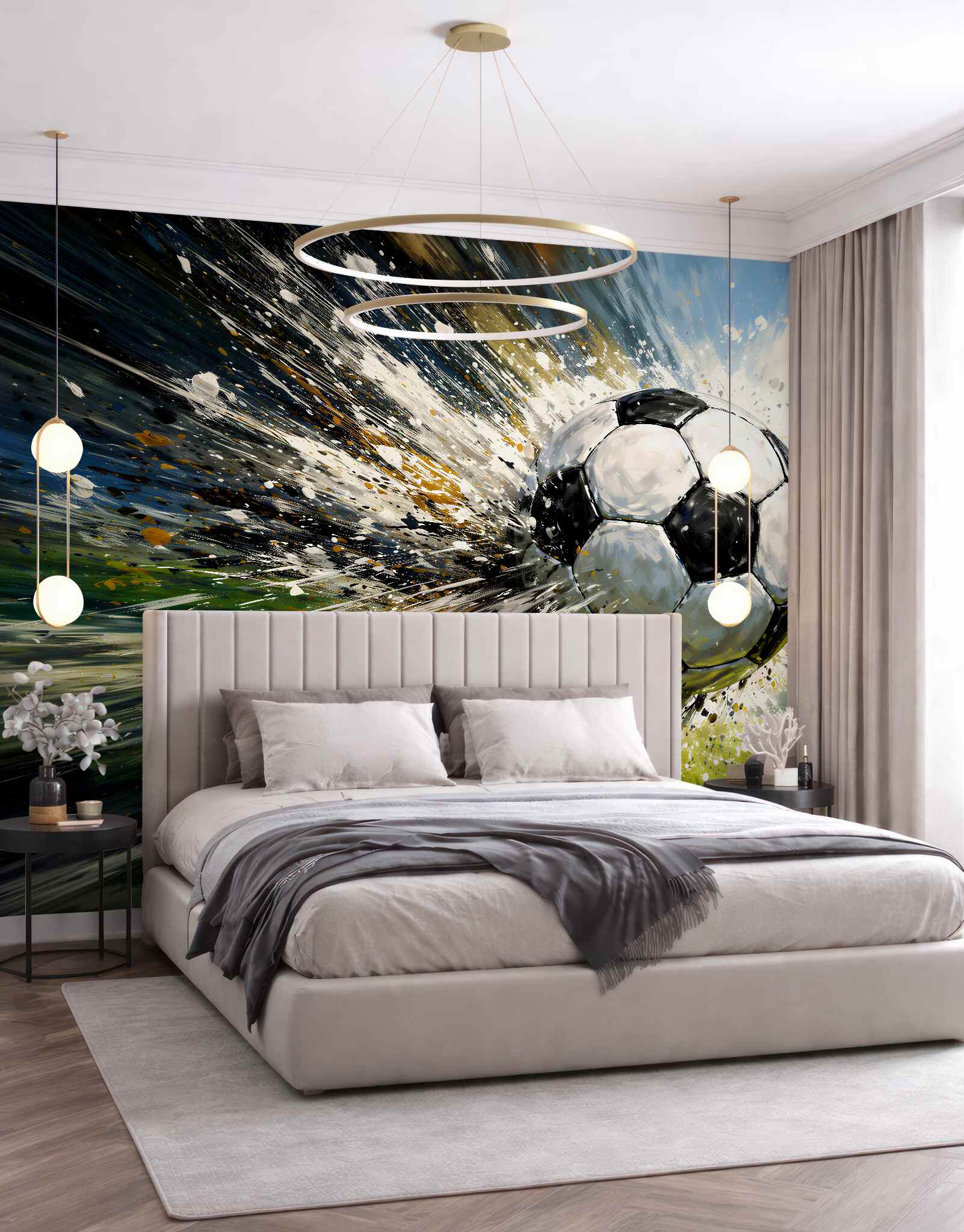 Papier peint balle dynamique dans une explosion de peinture