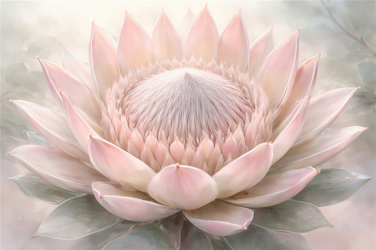 Papier peint lotus poudré dans l'éclat