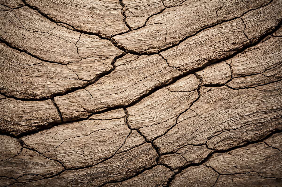 Papier peint terre craquelée dans une texture naturelle