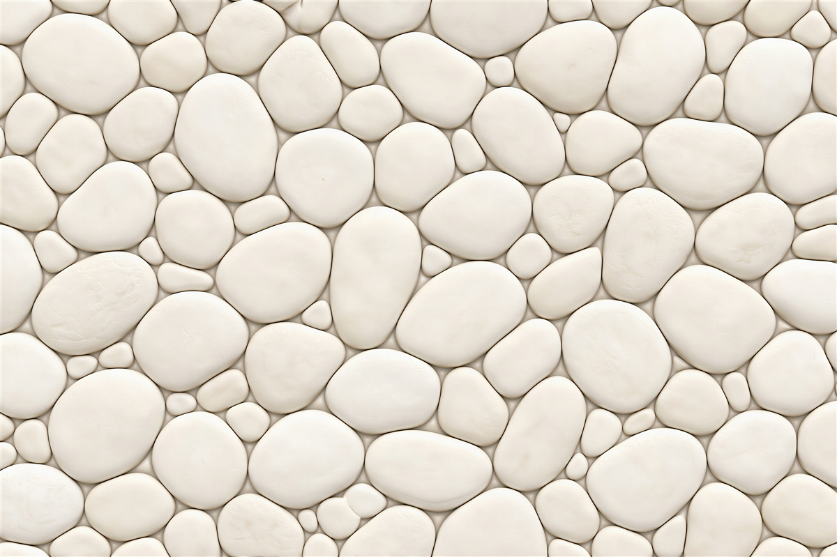Papier peint galets blancs dans une disposition harmonieuse