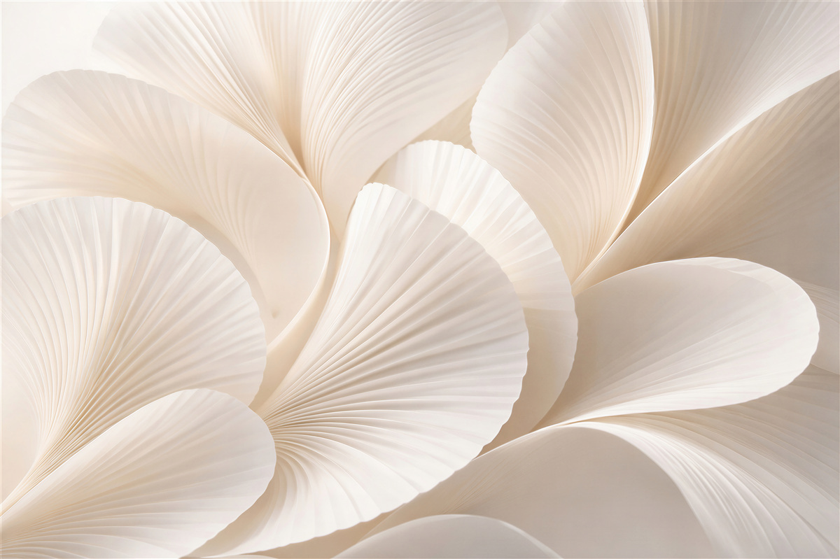 Papier peint éventails crème d'élégance