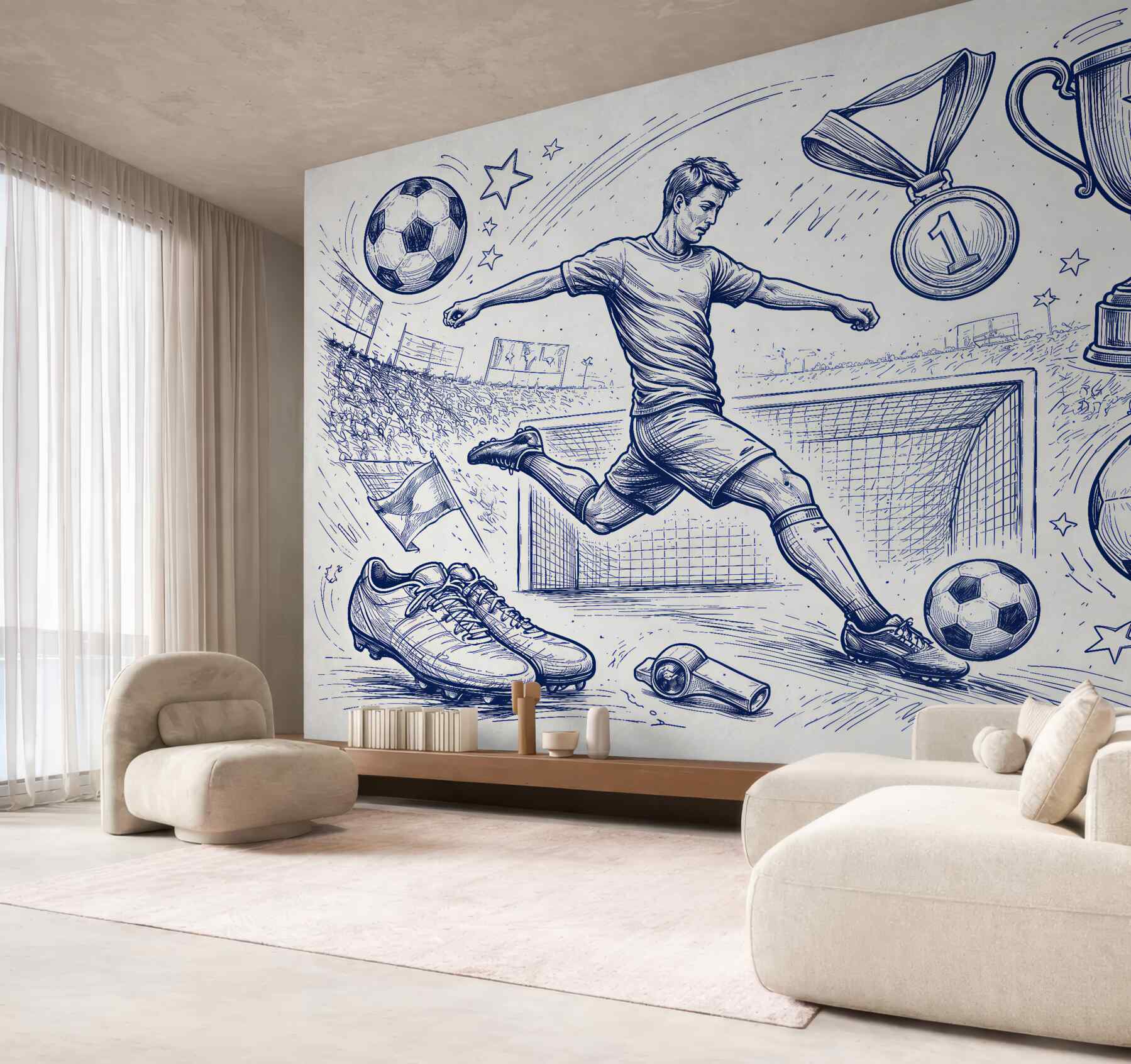 Papier peint rêves de footballeur