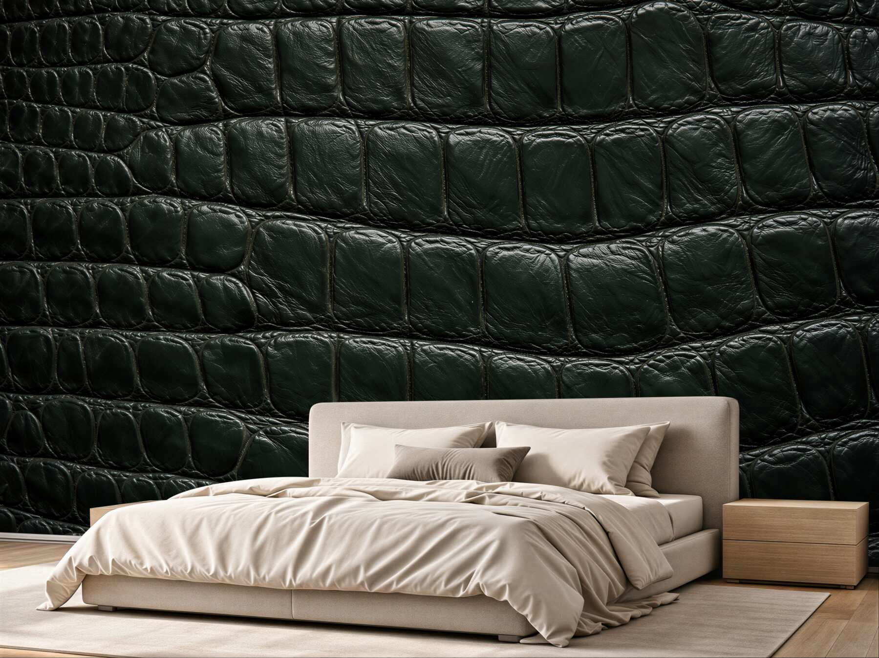 Papier peint peau de crocodile sombre