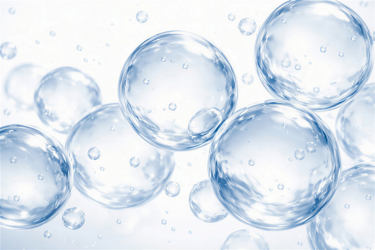 Papier peint boules de verre bleues 3d