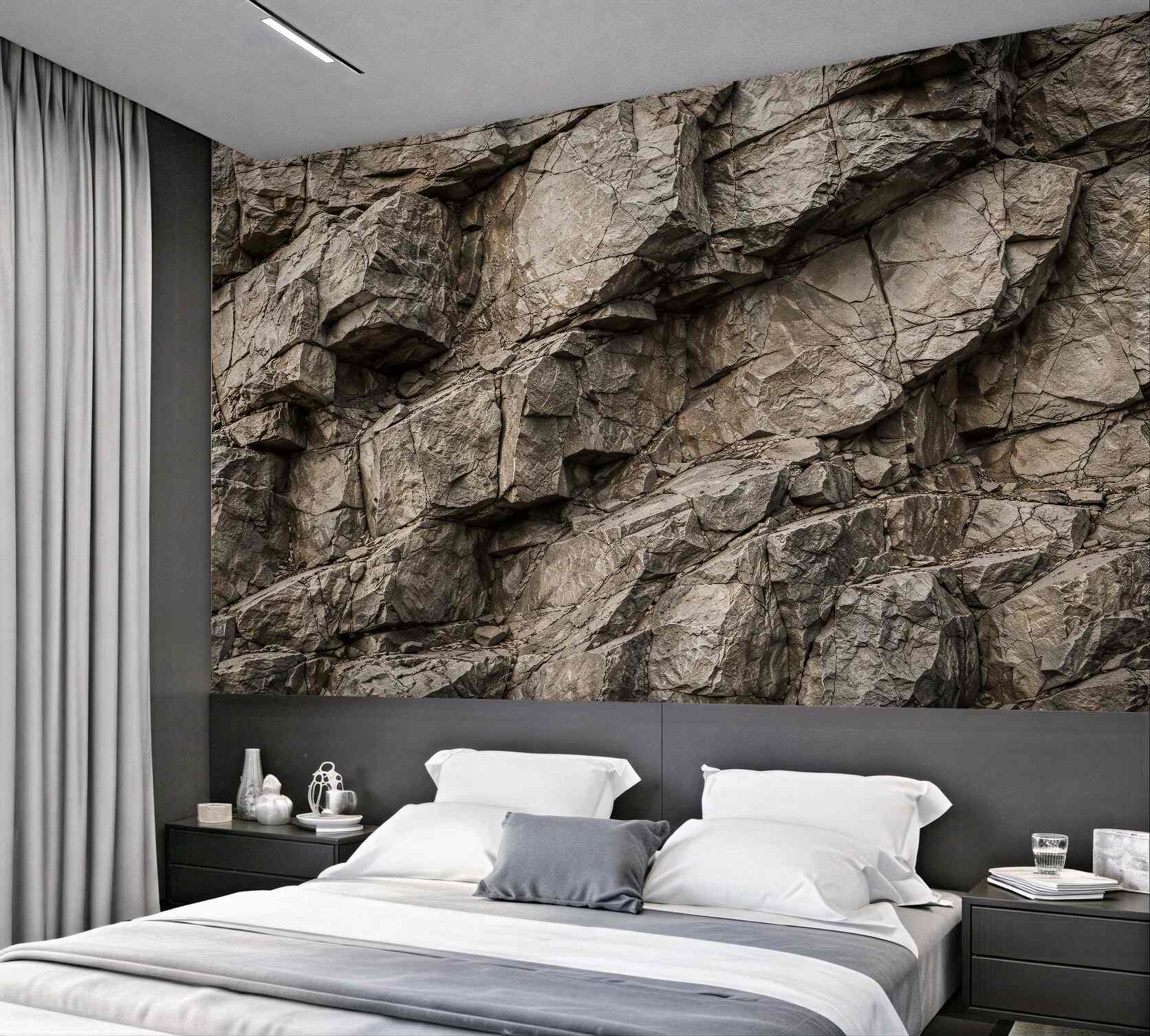 Papier peint mur de roche brut avec détail