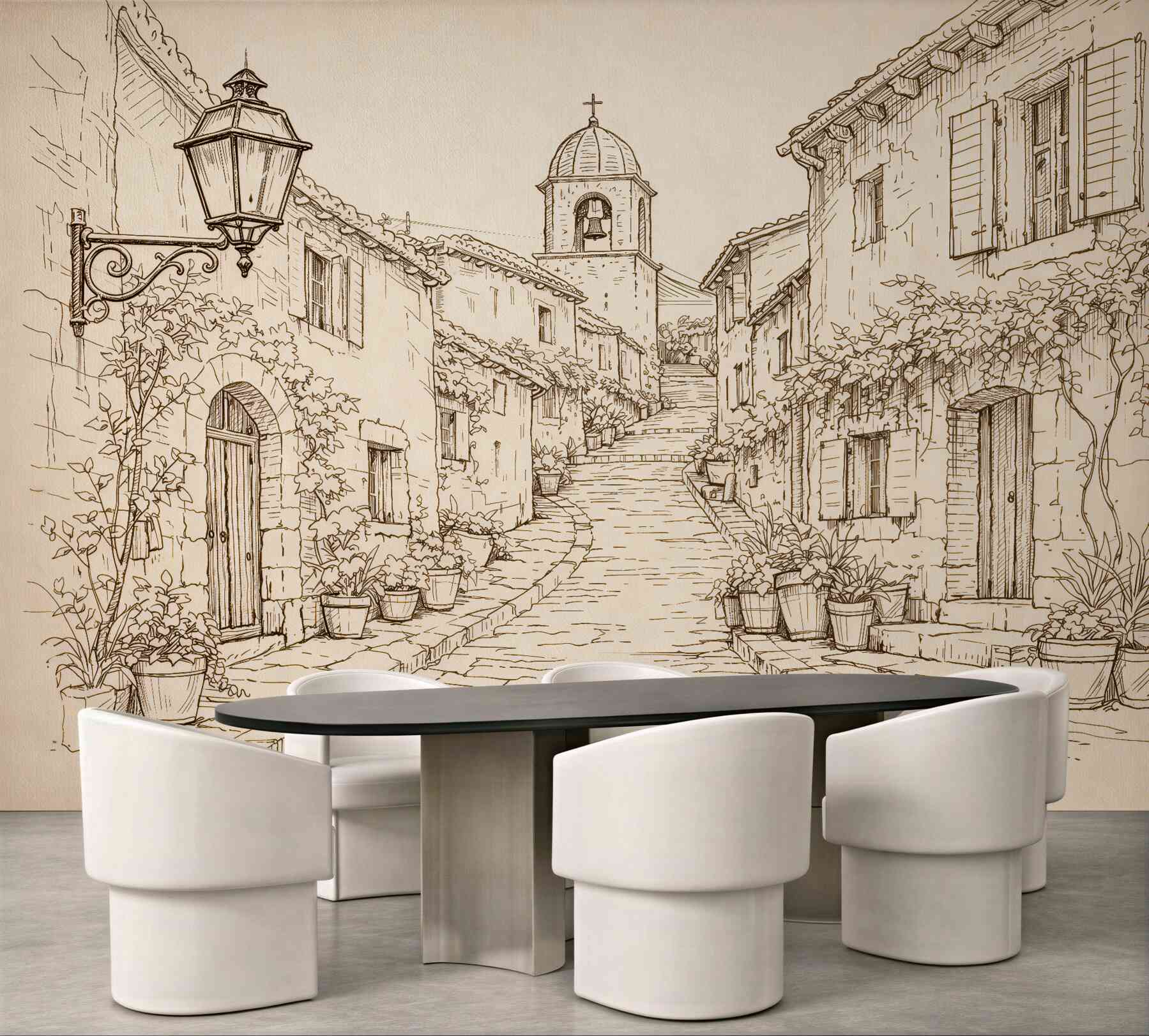 Papier peint ruelle pittoresque d'une vieille ville