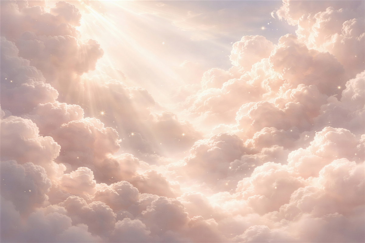 Papier peint ciel pastel avec lumière