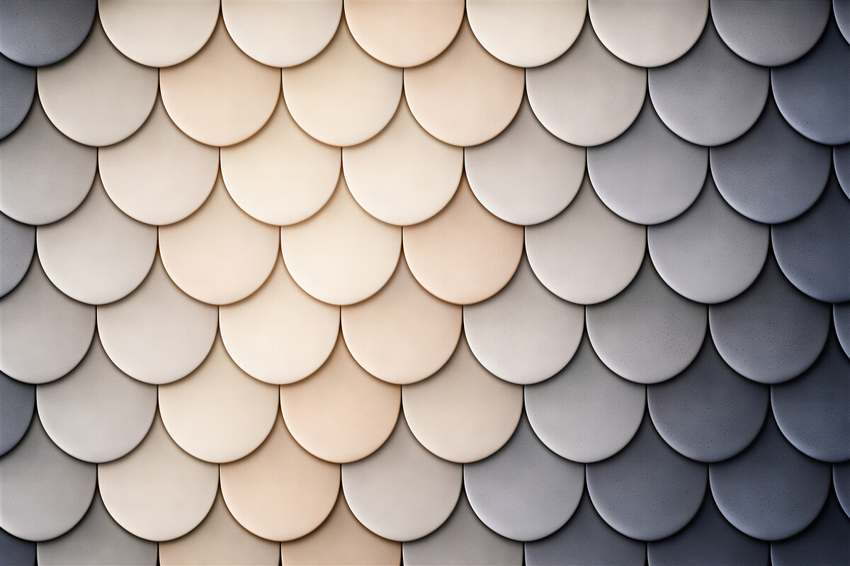 Papier peint mosaïque géométrique écailles 3d