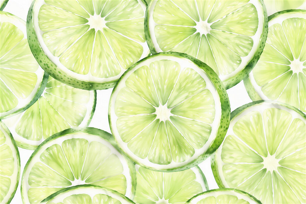 Papier peint tranches de citron aquarelle