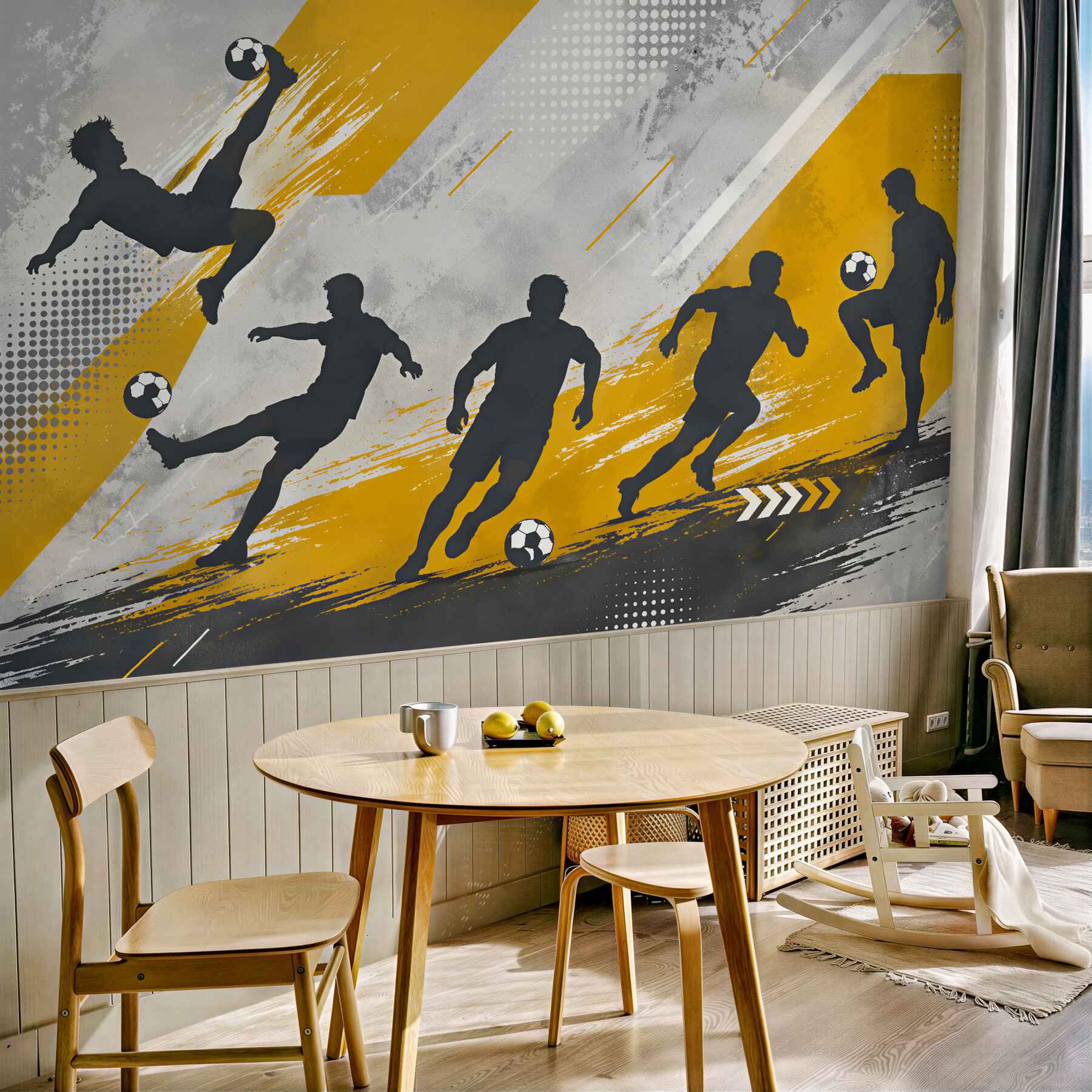 Papier peint jeu dynamique de football