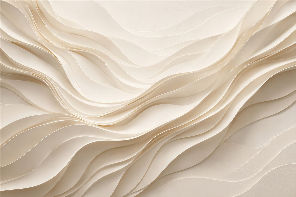 Papier peint vagues crème d'une abstraction élégante