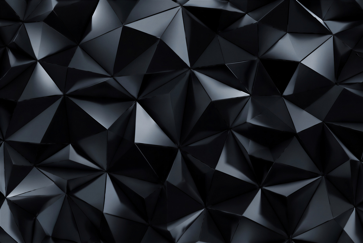 Papier peint formes géométriques noires en 3D