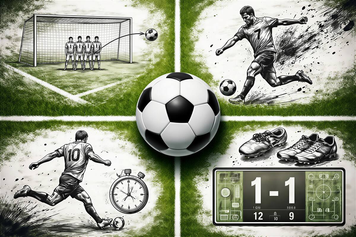Papier peint passion du football sur le terrain