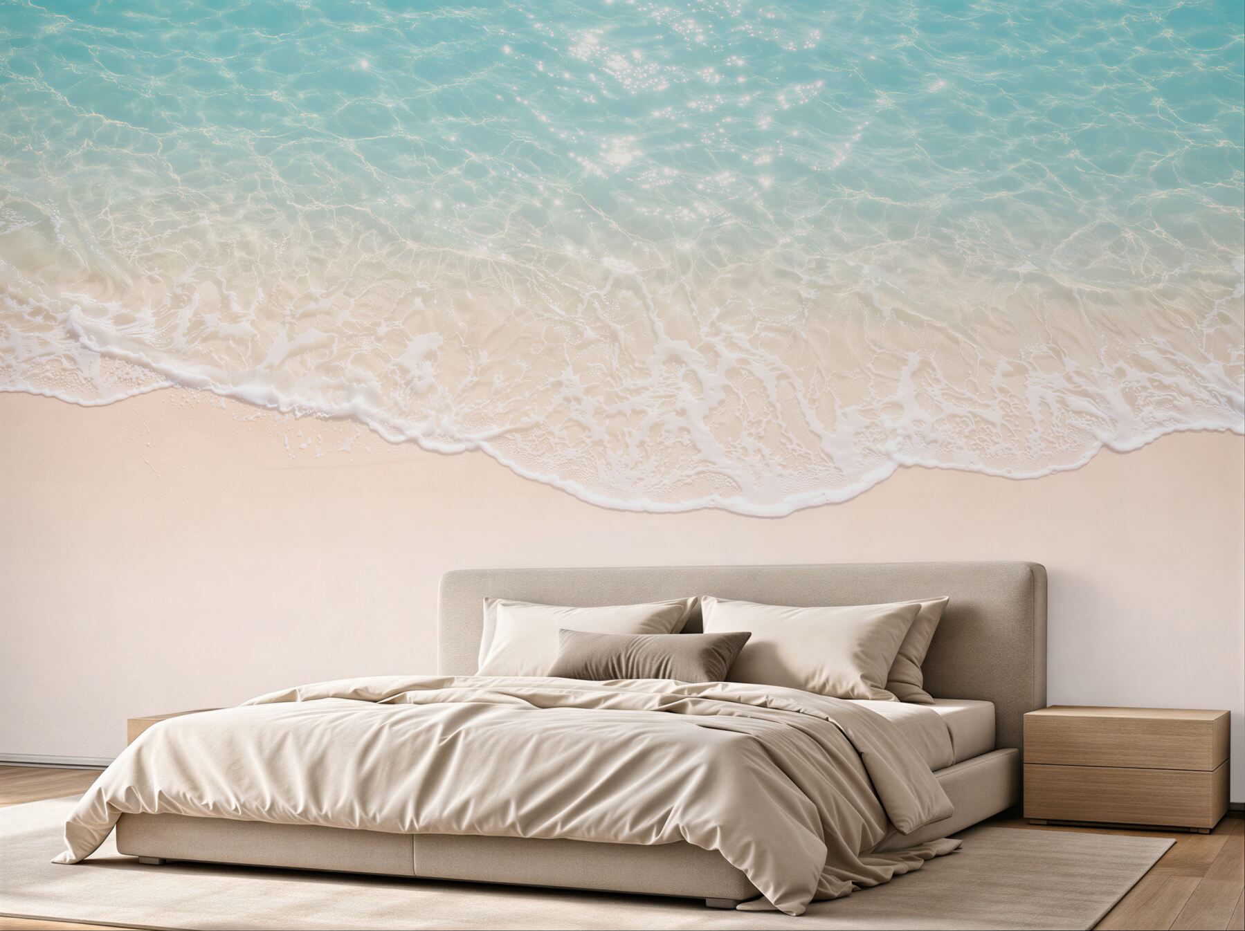 Papier peint rivage turquoise d'une plage paisible
