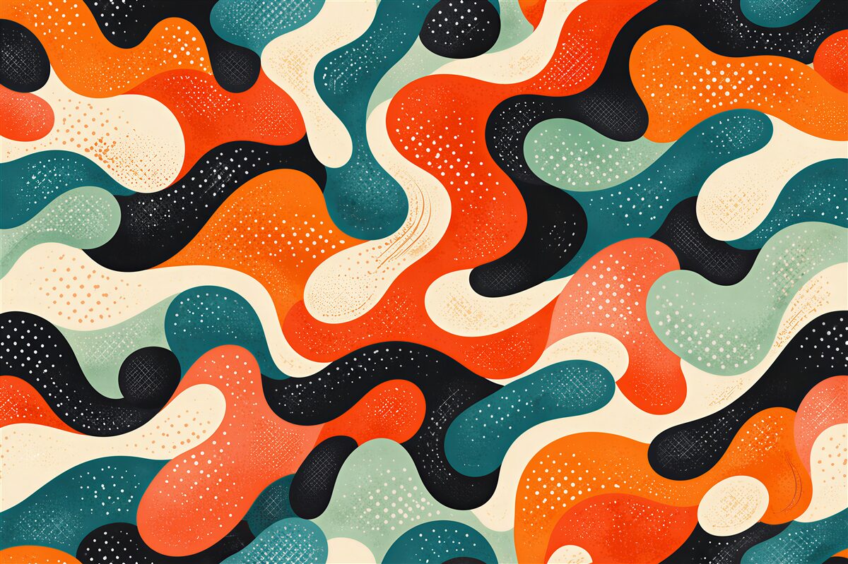 Papier peint formes liquides énergétiques