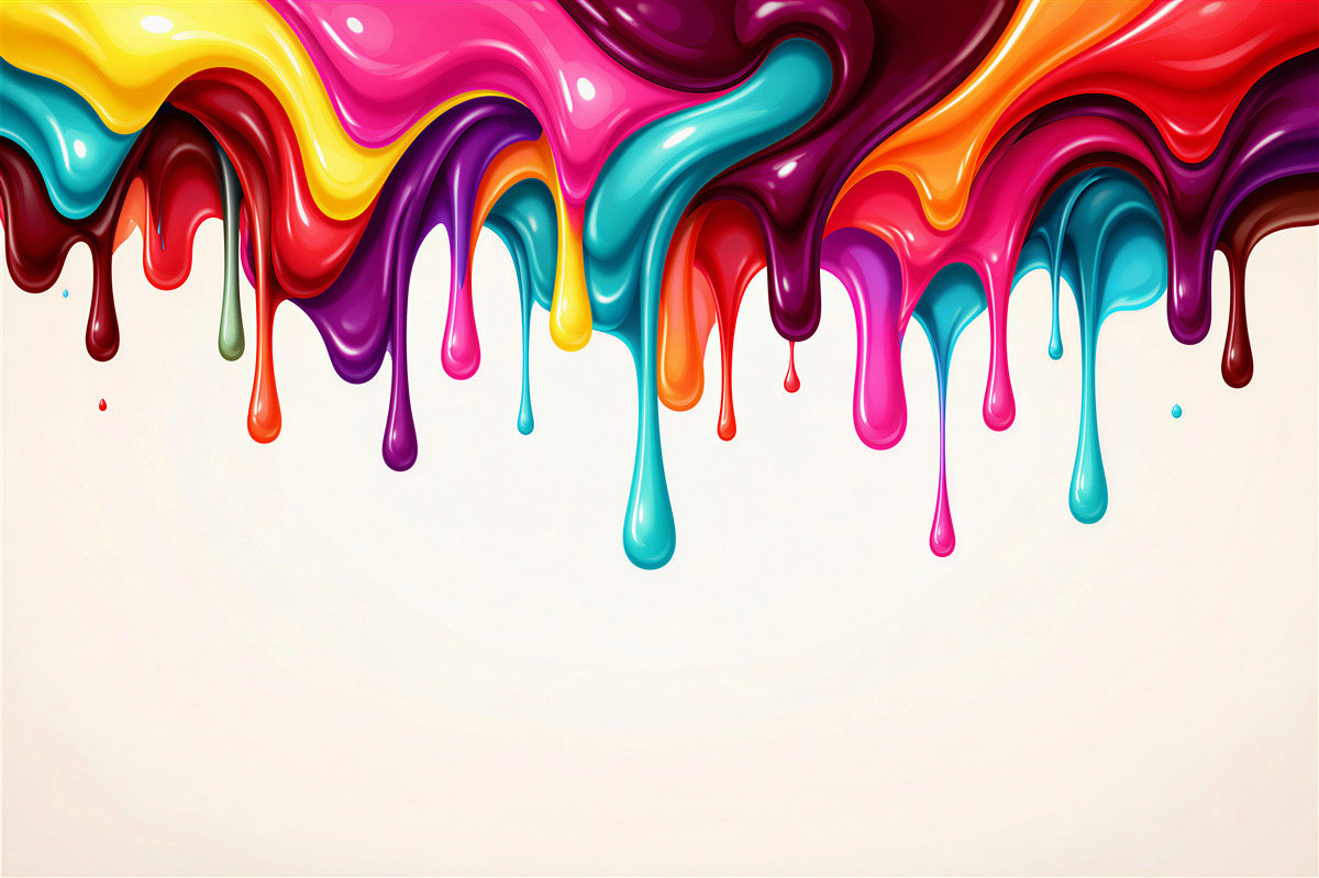 Papier peint peintures colorées qui coulent