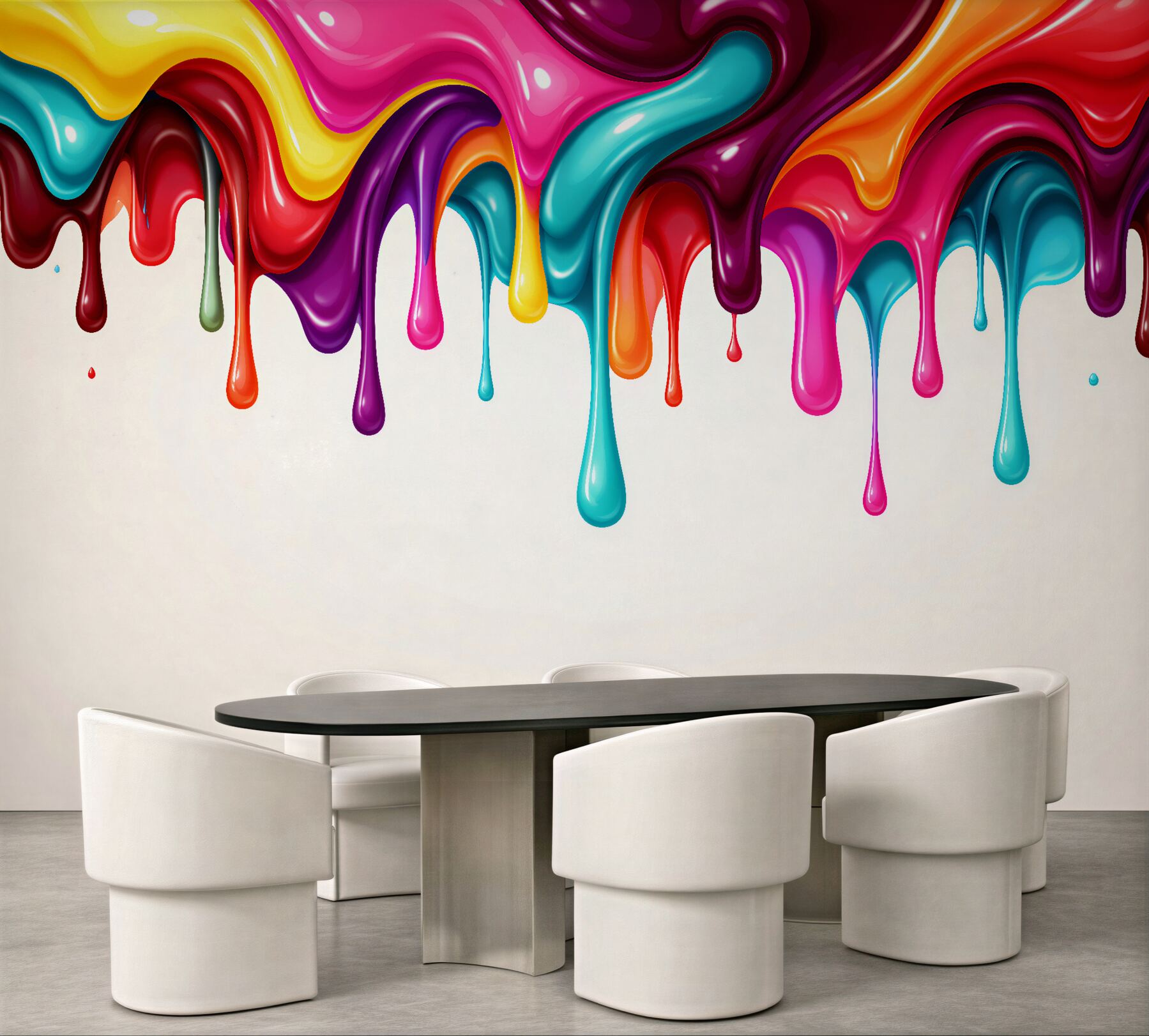 Papier peint peintures colorées qui coulent