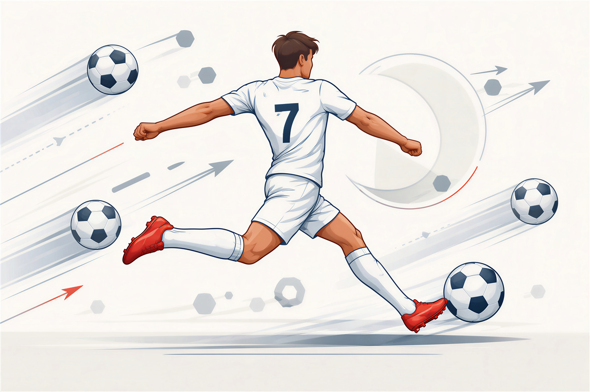 Papier peint footballeur dynamique en action