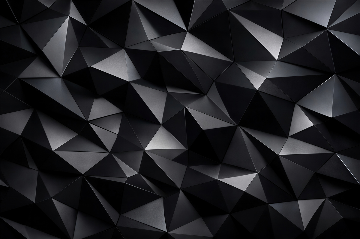Papier peint formes géométriques noires 3D
