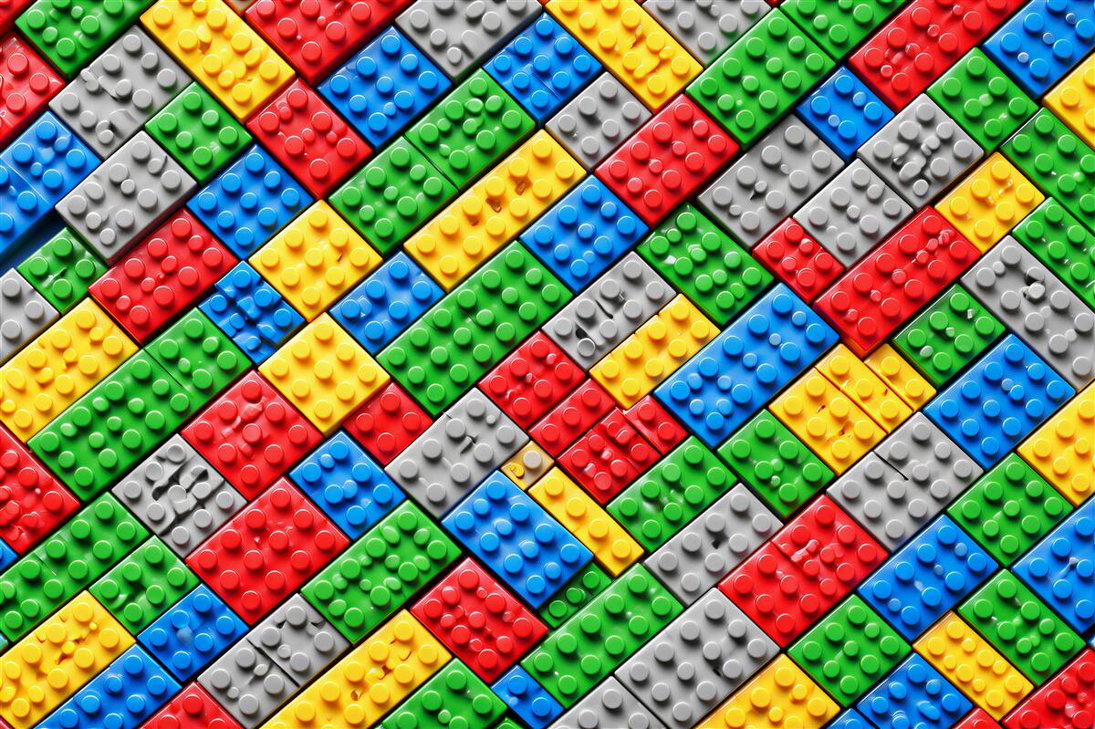 Papier peint blocs colorés dans une disposition joyeuse