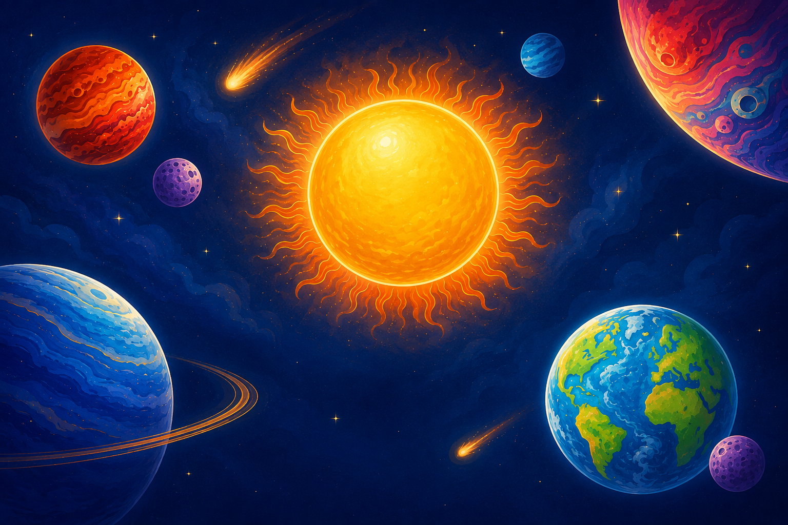 Papier peint Planètes du système solaire