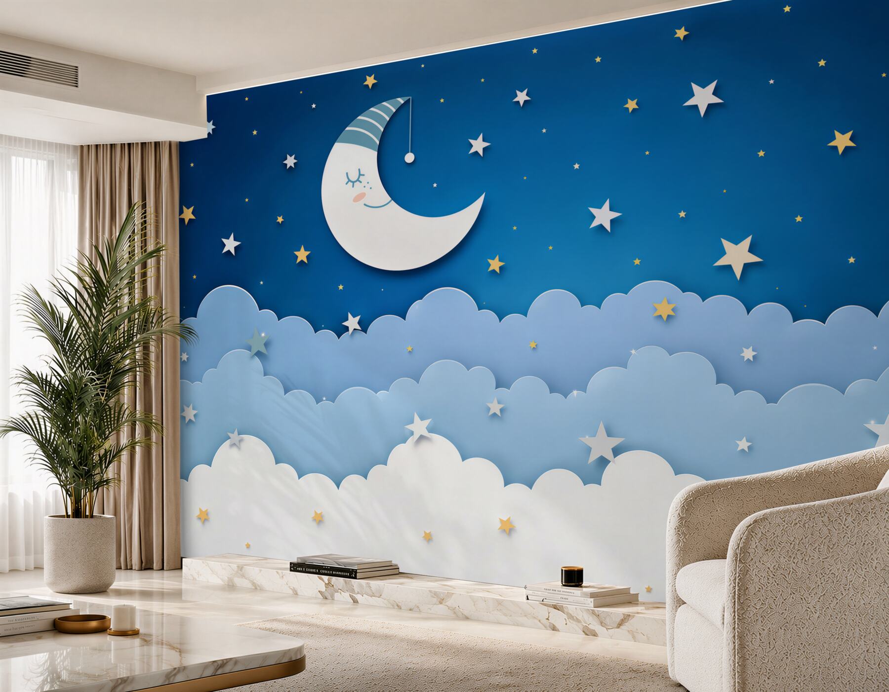 Papier peint La lune dort