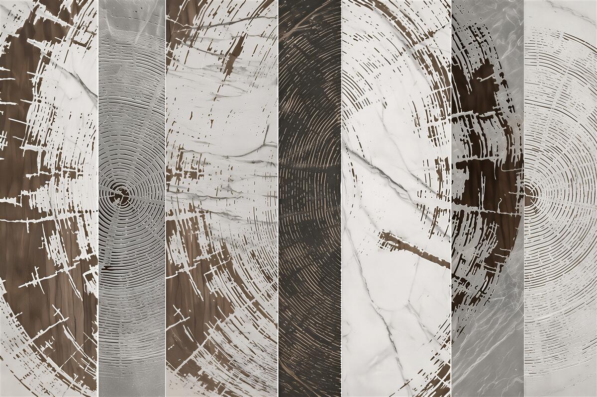 Papier peint veines de bois beiges abstraites dans un style naturel