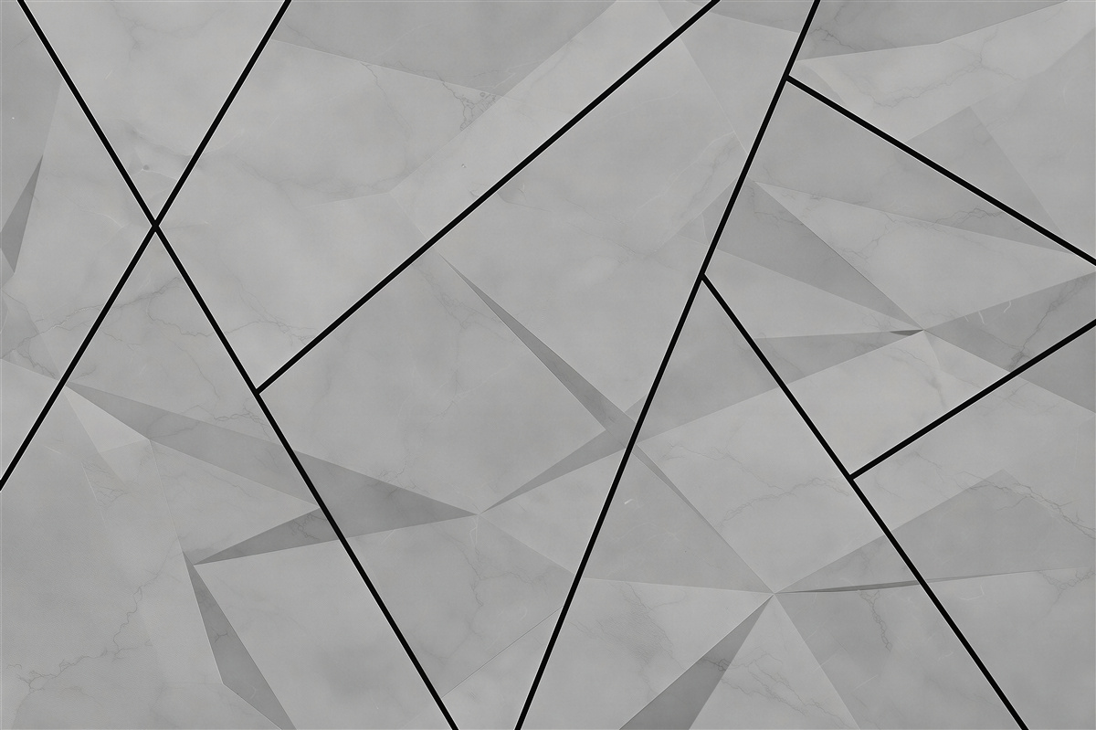 Papier peint marbre beige géométrique avec des lignes dorées moderne