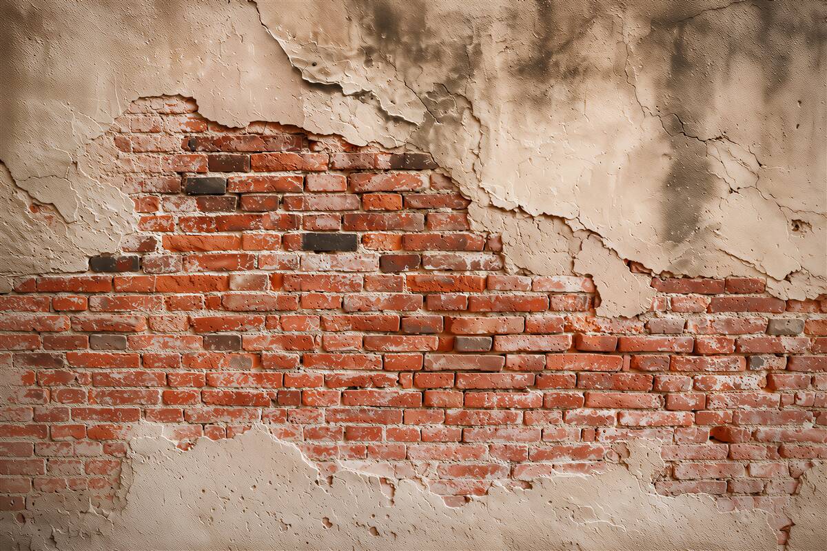 Papier peint mur en briques en ruine