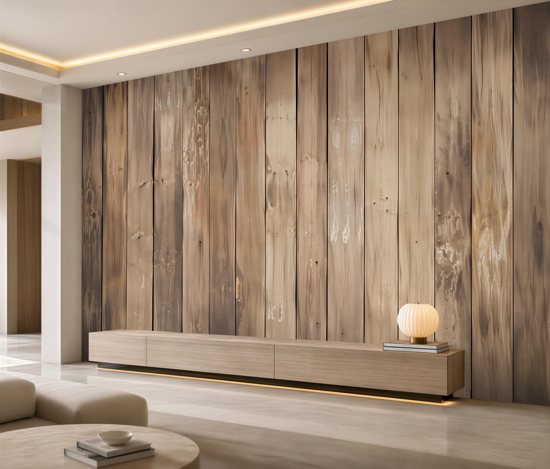 Papier peint lames de parquet dans différentes teintes