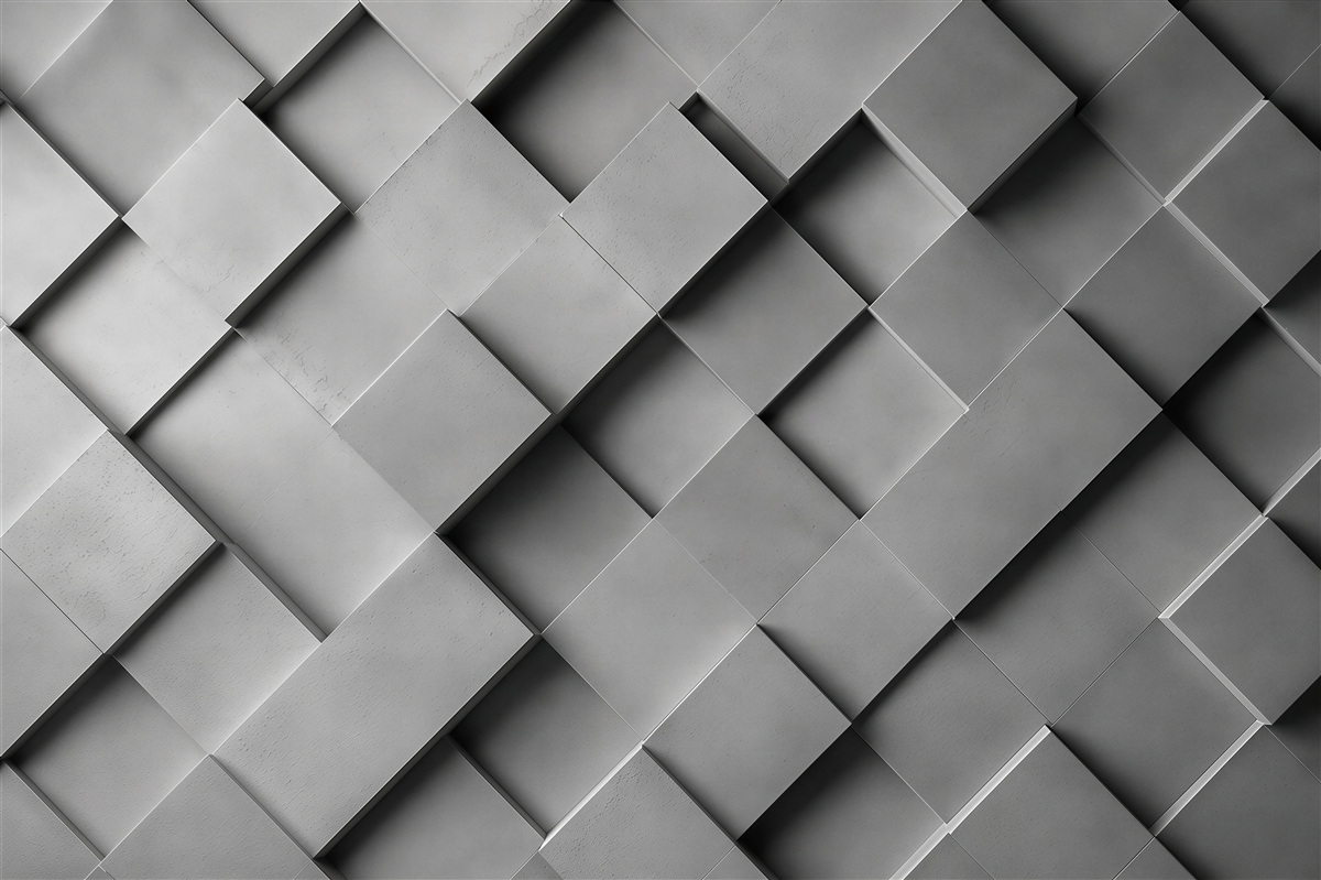 Papier peint 3D rectangles gris