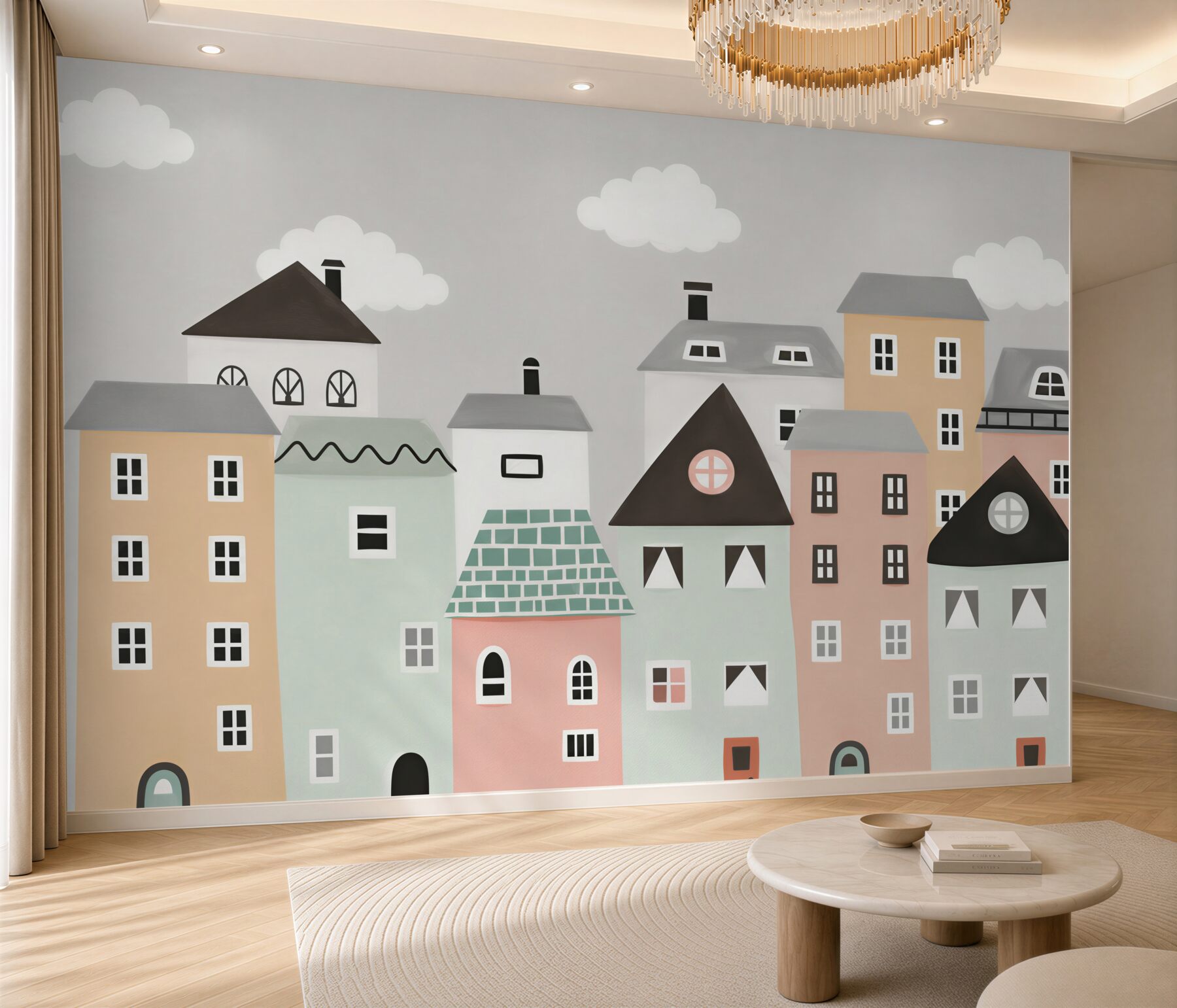 Papier peint maisons extraordinaires