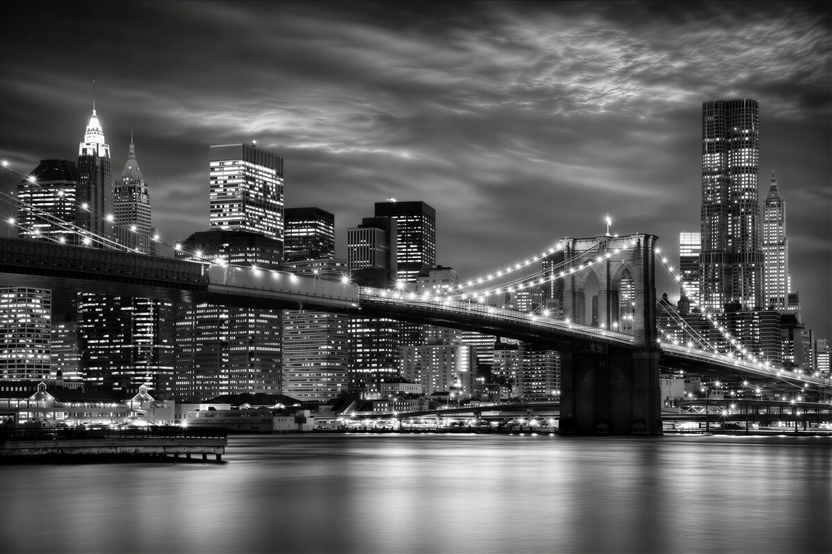 Papier peint New York en noir et blanc