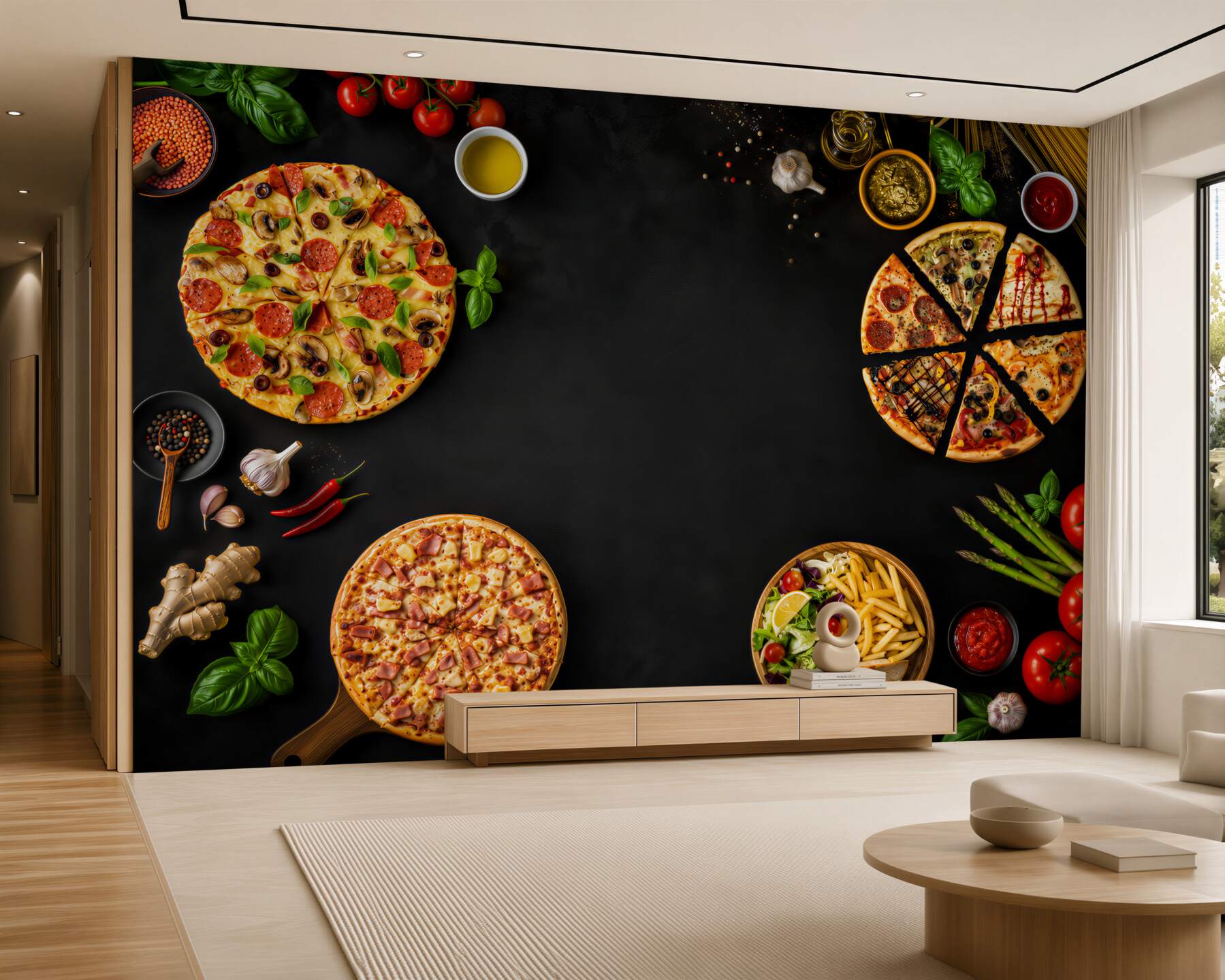 Papier peint Pizza et autres produits