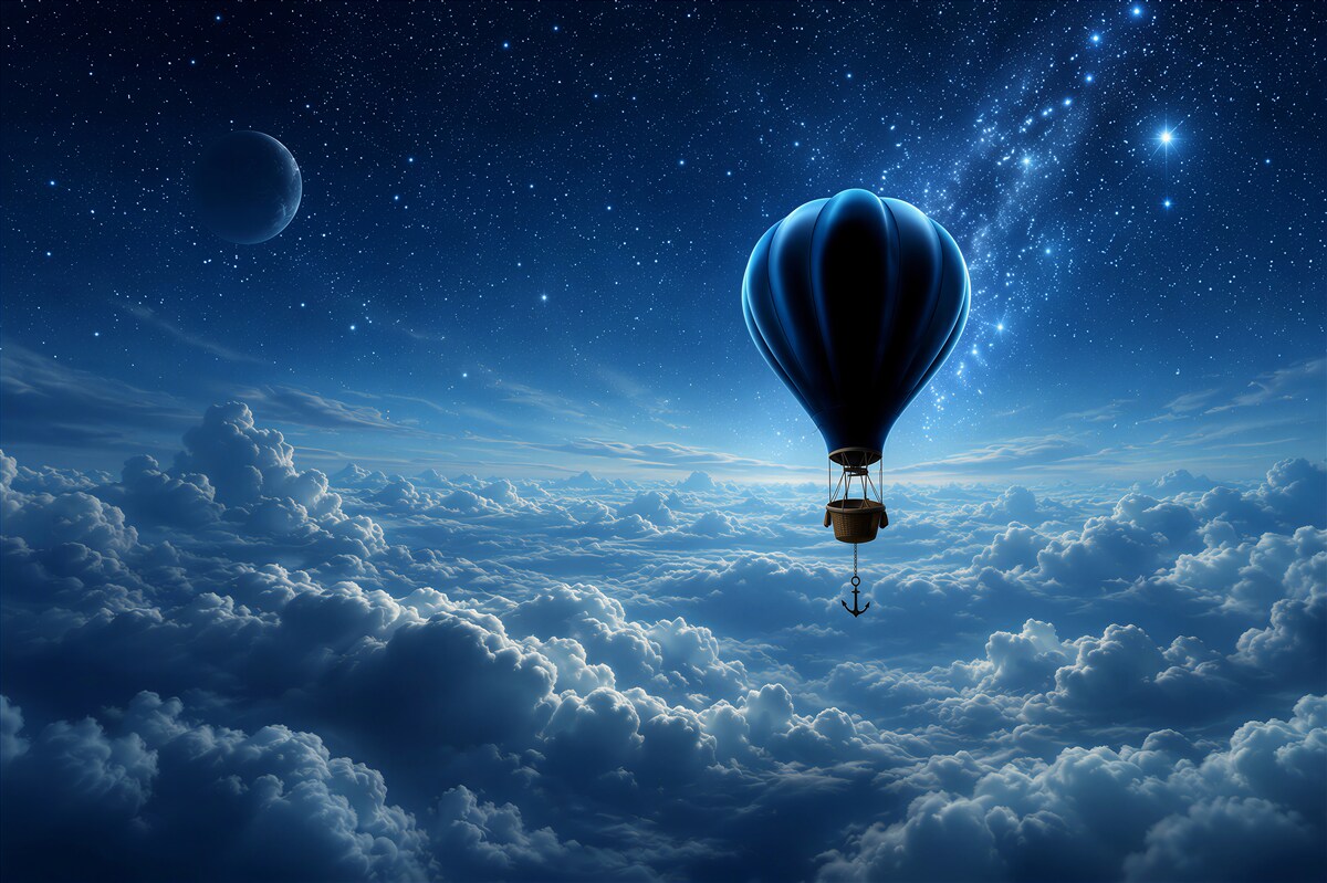 Papier peint ciel étoilé dans un ballon
