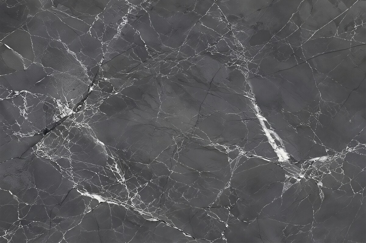Papier peint marbre gris avec courbures blanches