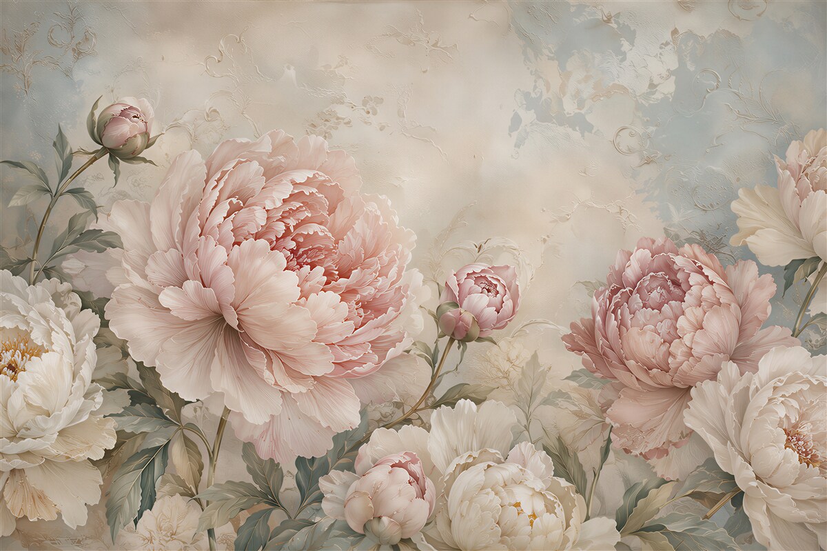 Papier peint fond floral
