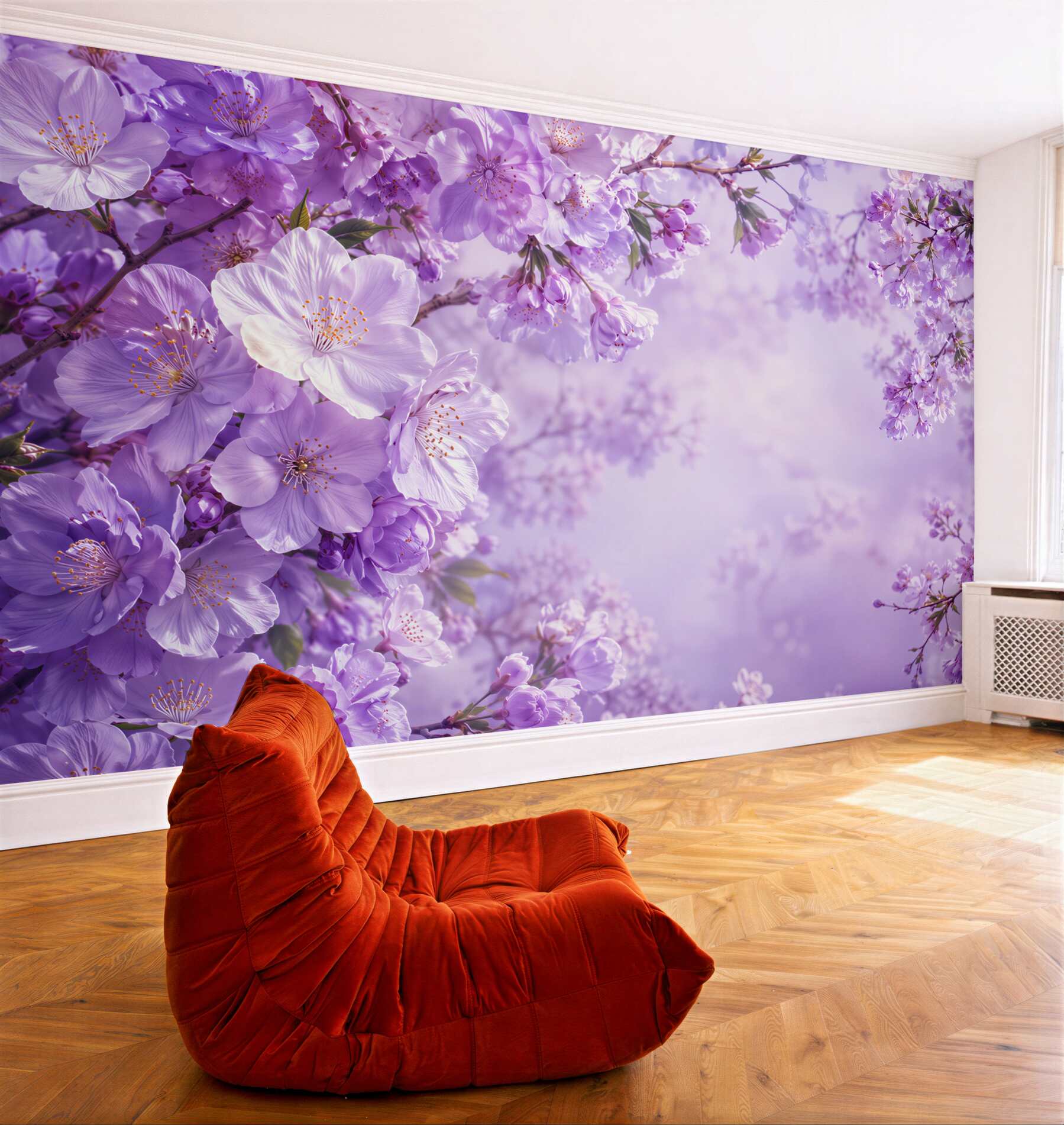 Papier peint couleurs lilas d'une délicate orchidée