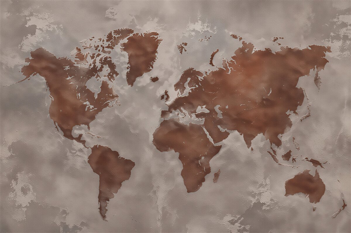 Papier peint frontières de la carte du monde