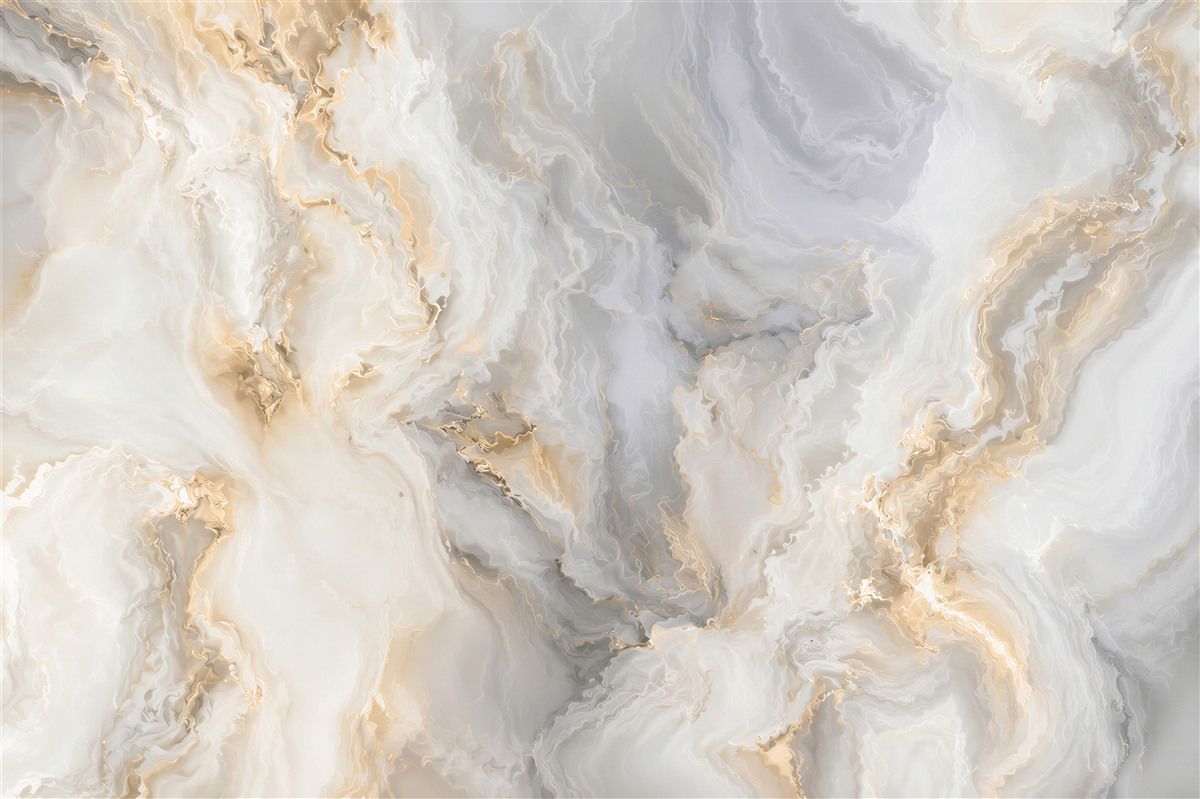 Papier peint peintures dorées sur fond gris