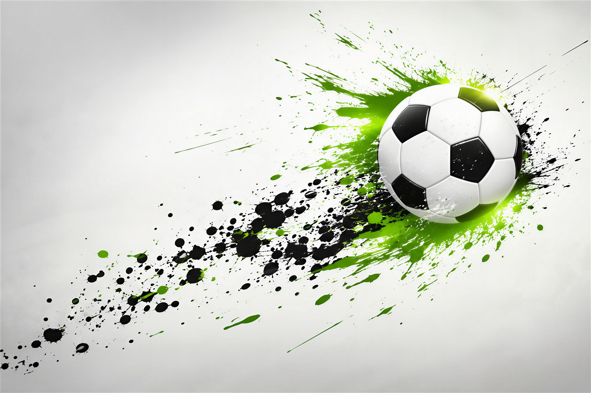 Papier peint football sur fond blanc