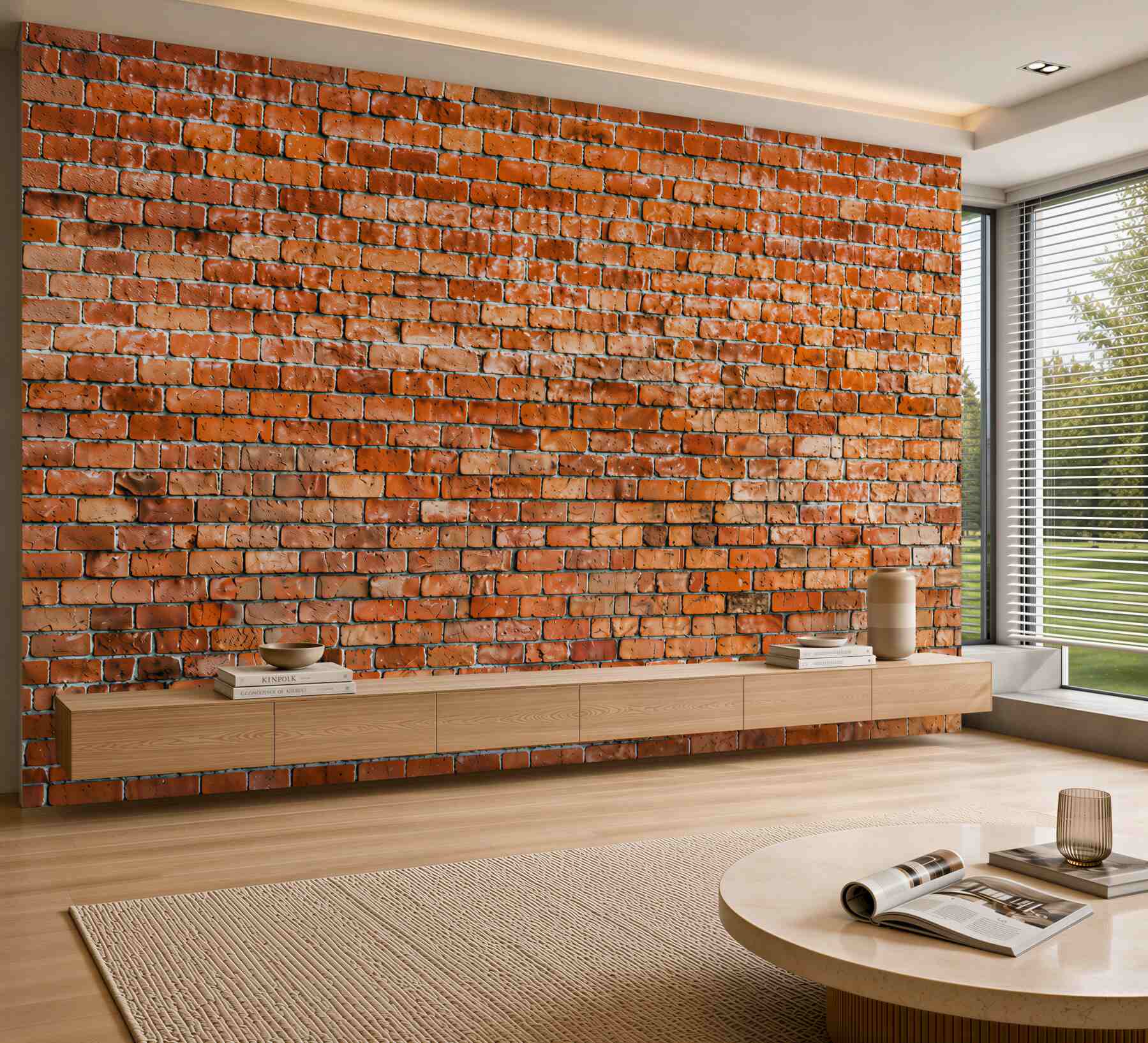 Papier peint vieux mur en briques