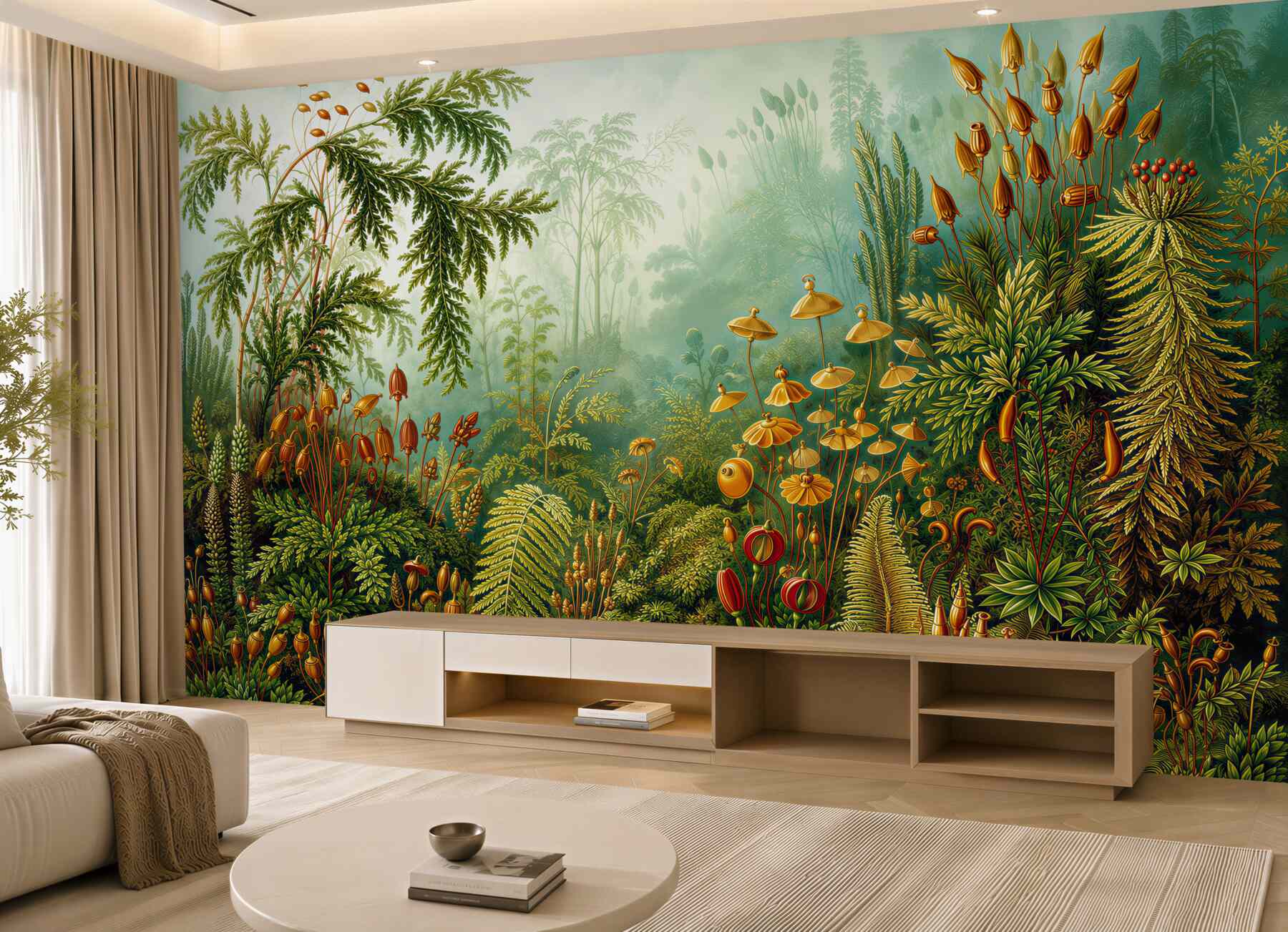 Papier peint couleurs vives de la jungle tropicale