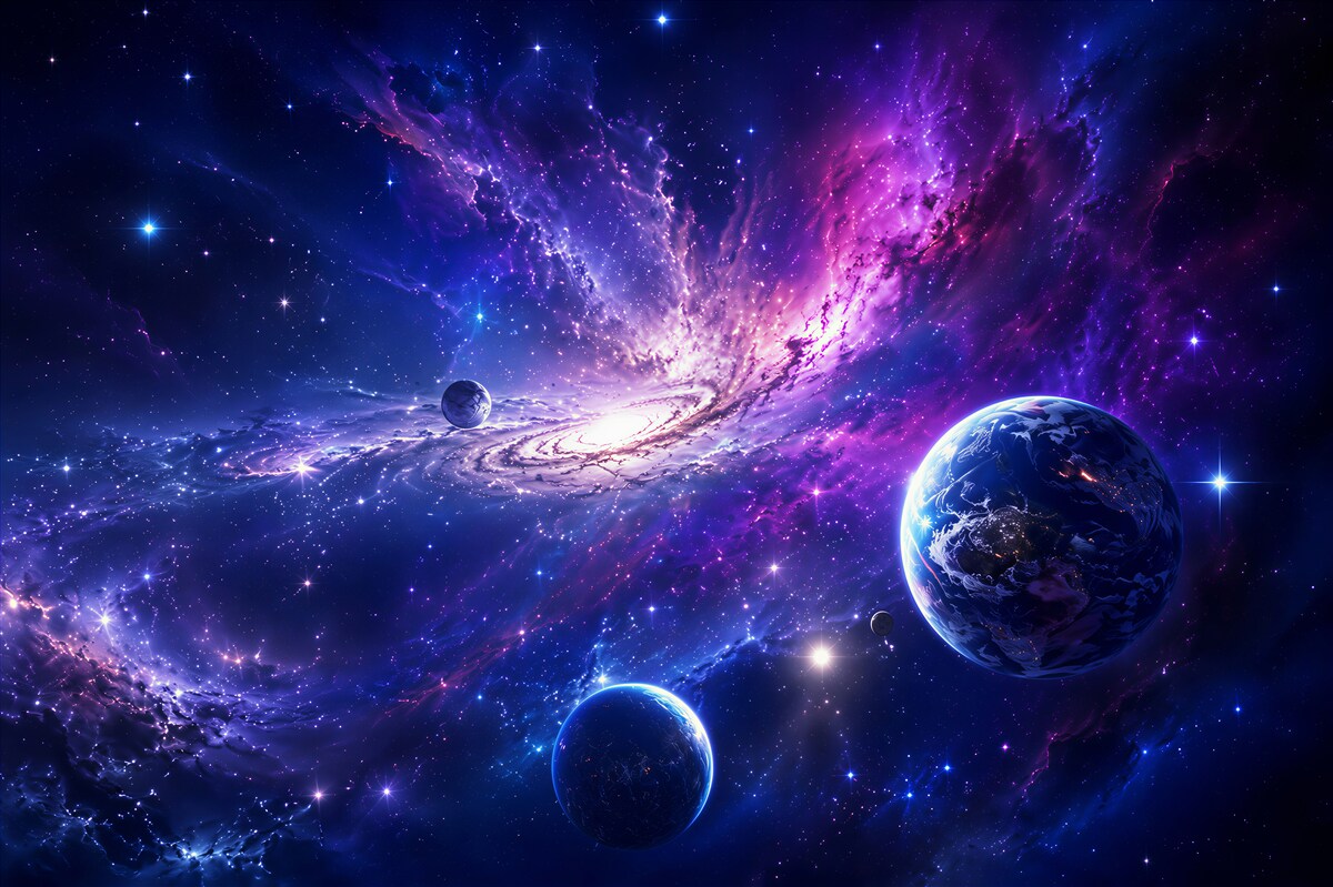 Papier peint galaxies et planètes