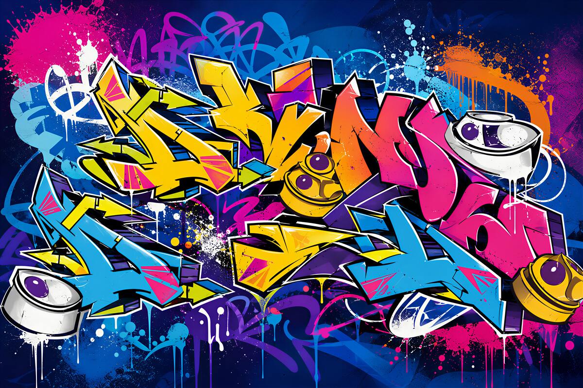 Papier peint inscriptions claires différentes du texte graffiti