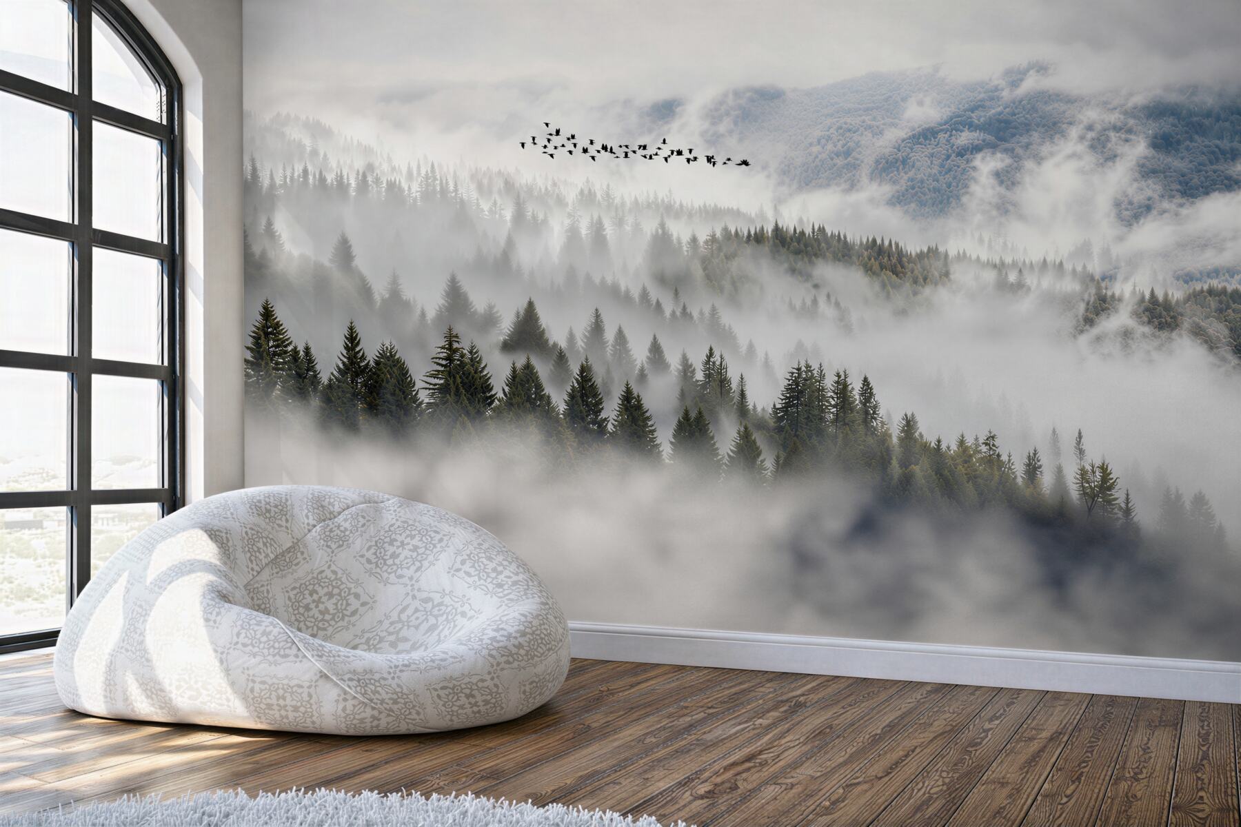 Papier peint épais brouillard matinal