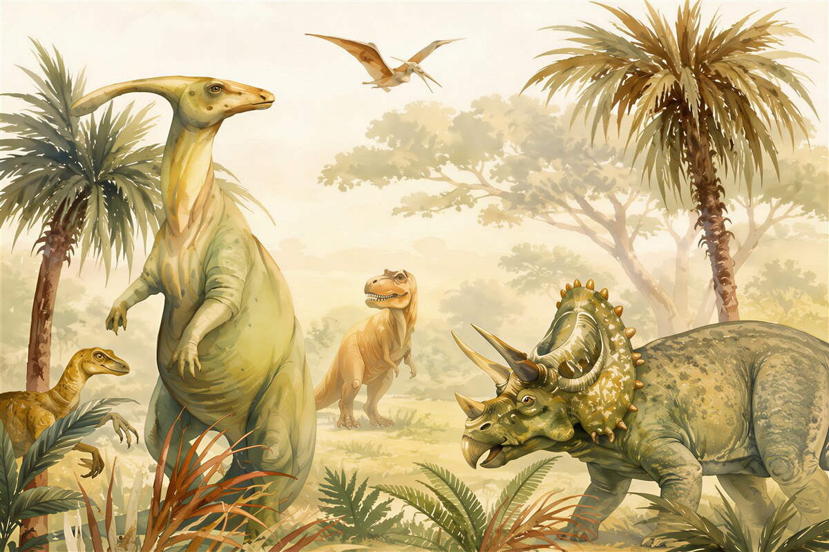 Papier peint monde des dinosaures