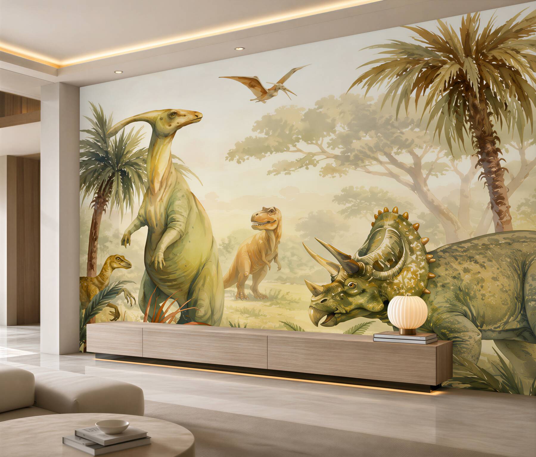 Papier peint monde des dinosaures