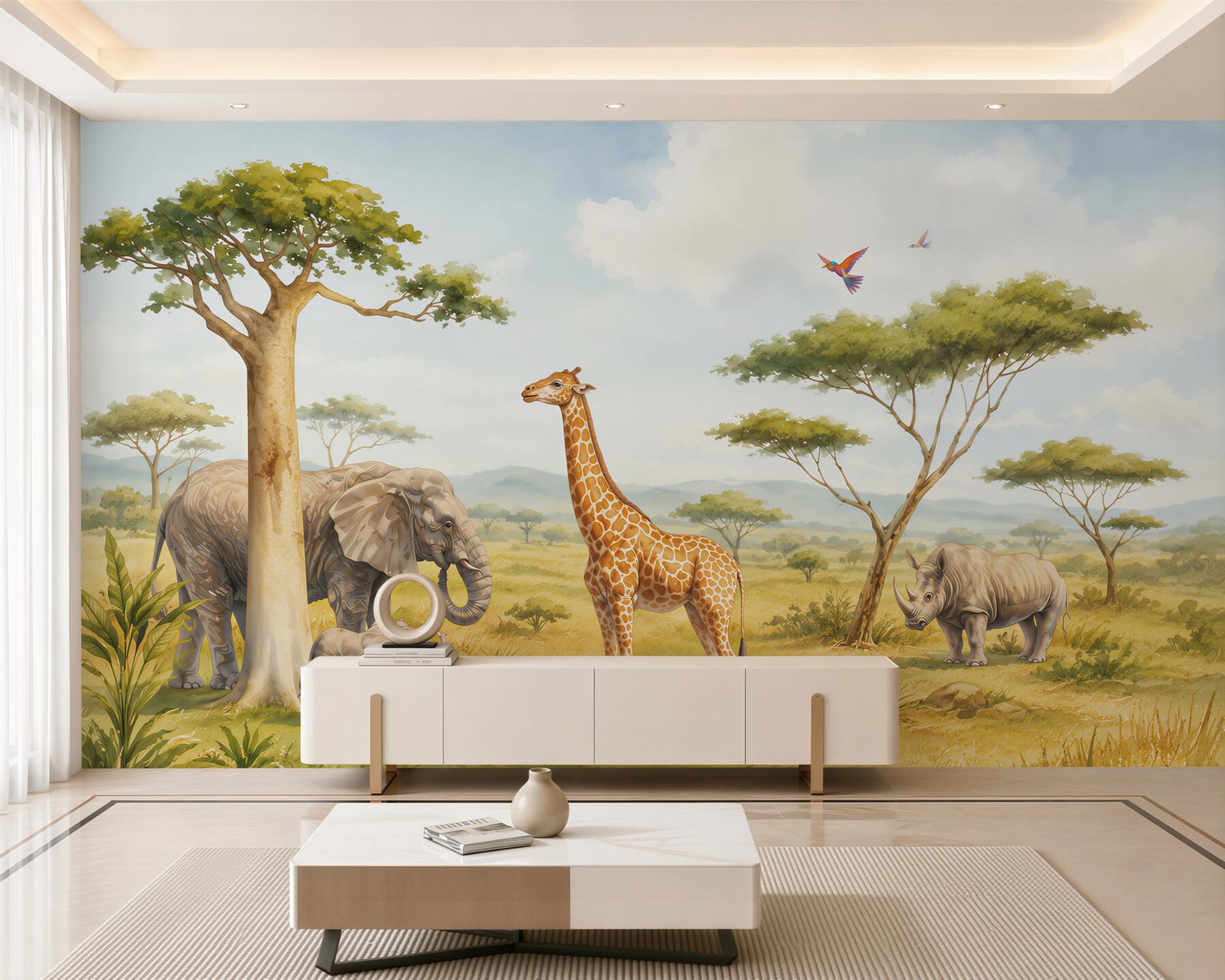 Papier peint animaux africains en safari